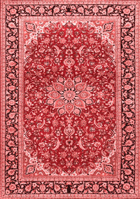 Medallion Red Traditional Rug, tr1092red