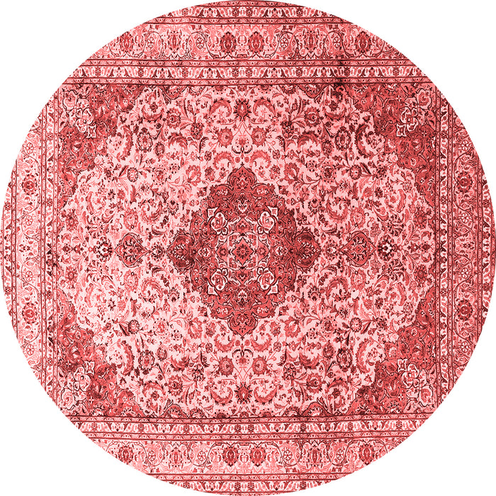Medallion Red Traditional Rug, tr1093red
