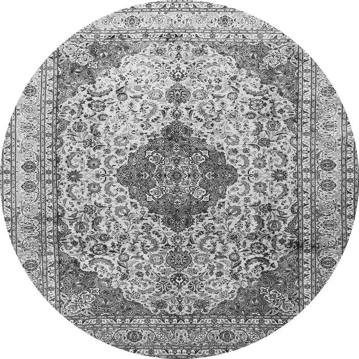 Square Medallion Gray Traditional Rug, tr1093gry