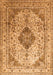 Serging Thickness of Machine Washable Medallion Orange Traditional Area Rugs, wshtr1093org