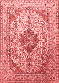 Medallion Red Traditional Rug, tr1093red