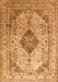 Medallion Orange Traditional Rug, tr1093org