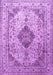 Machine Washable Medallion Purple Traditional Area Rugs, wshtr1093pur