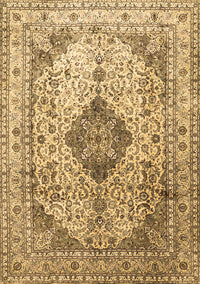 Medallion Brown Traditional Rug, tr1093brn