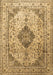 Medallion Brown Traditional Rug, tr1093brn