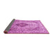 Sideview of Medallion Pink Traditional Rug, tr1093pnk