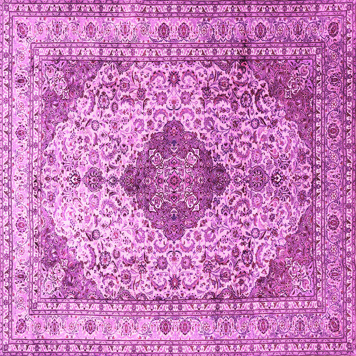 Square Medallion Pink Traditional Rug, tr1093pnk