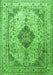 Medallion Green Traditional Rug, tr1093grn