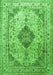 Serging Thickness of Machine Washable Medallion Green Traditional Area Rugs, wshtr1093grn