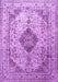 Medallion Purple Traditional Rug, tr1093pur