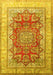 Machine Washable Persian Yellow Traditional Rug, wshtr1094yw