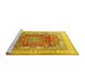 Sideview of Machine Washable Persian Yellow Traditional Rug, wshtr1094yw