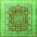 Serging Thickness of Persian Green Traditional Rug, tr1094grn