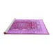 Sideview of Machine Washable Persian Purple Traditional Area Rugs, wshtr1094pur