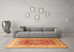 Machine Washable Persian Orange Traditional Area Rugs in a Living Room, wshtr1094org