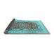 Sideview of Persian Light Blue Traditional Rug, tr1094lblu