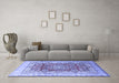 Machine Washable Persian Blue Traditional Rug in a Living Room, wshtr1094blu