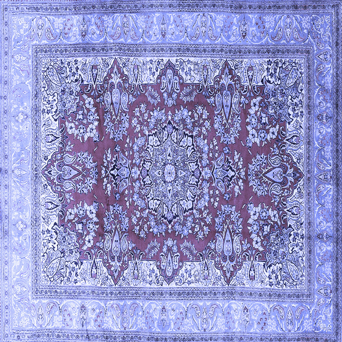 Square Persian Blue Traditional Rug, tr1094blu