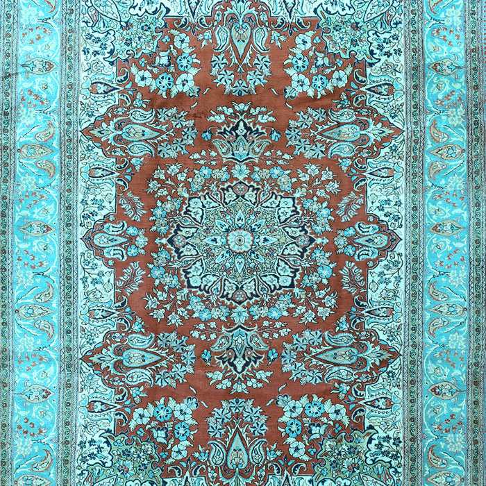 Machine Washable Persian Light Blue Traditional Rug, wshtr1094lblu