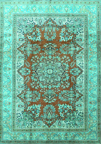 Persian Turquoise Traditional Rug, tr1094turq