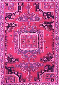 Medallion Pink Traditional Rug, tr1095pnk