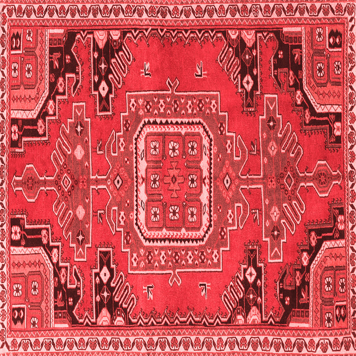 Medallion Red Traditional Rug, tr1095red
