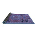 Sideview of Medallion Blue Traditional Rug, tr1095blu
