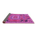 Sideview of Medallion Purple Traditional Rug, tr1095pur