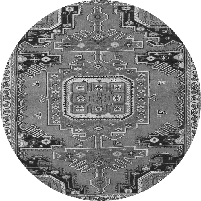 Square Medallion Gray Traditional Rug, tr1095gry