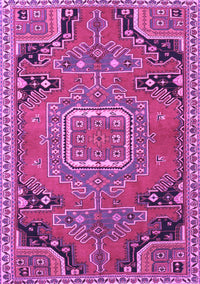 Medallion Purple Traditional Rug, tr1095pur