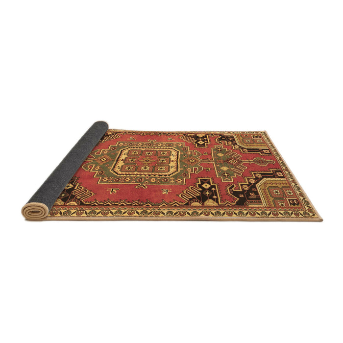Sideview of Medallion Brown Traditional Rug, tr1095brn