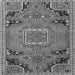 Serging Thickness of Medallion Gray Traditional Rug, tr1095gry