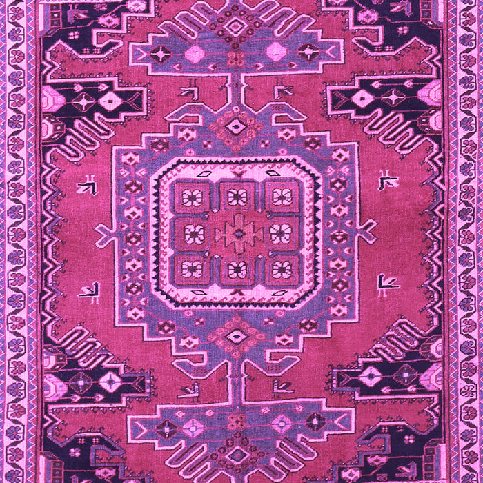 Machine Washable Medallion Purple Traditional Area Rugs, wshtr1095pur