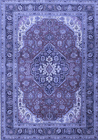 Medallion Blue Traditional Rug, tr1096blu