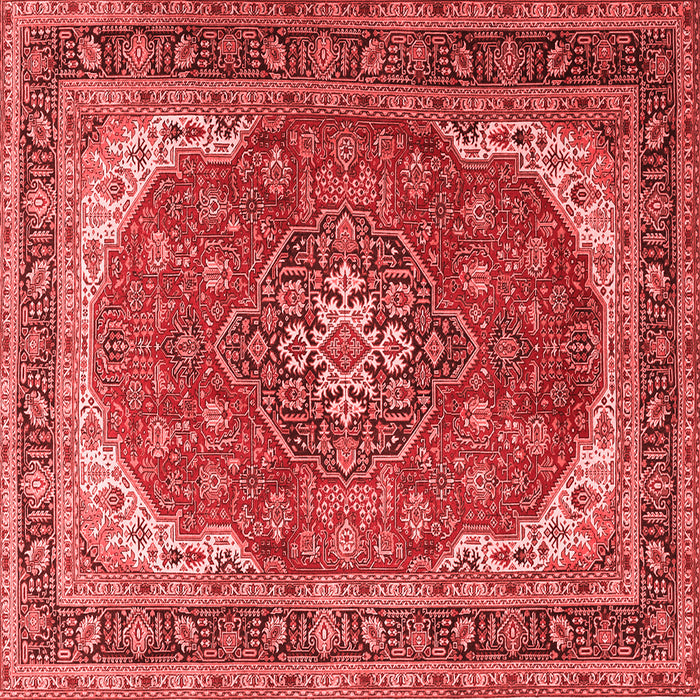 Medallion Red Traditional Rug, tr1096red