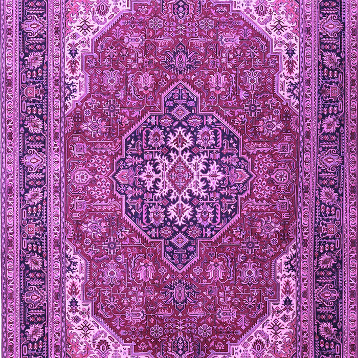 Machine Washable Medallion Purple Traditional Area Rugs, wshtr1096pur
