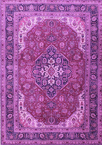 Medallion Purple Traditional Rug, tr1096pur