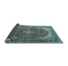 Sideview of Medallion Light Blue Traditional Rug, tr1096lblu