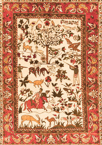 Animal Orange Traditional Rug, tr1097org