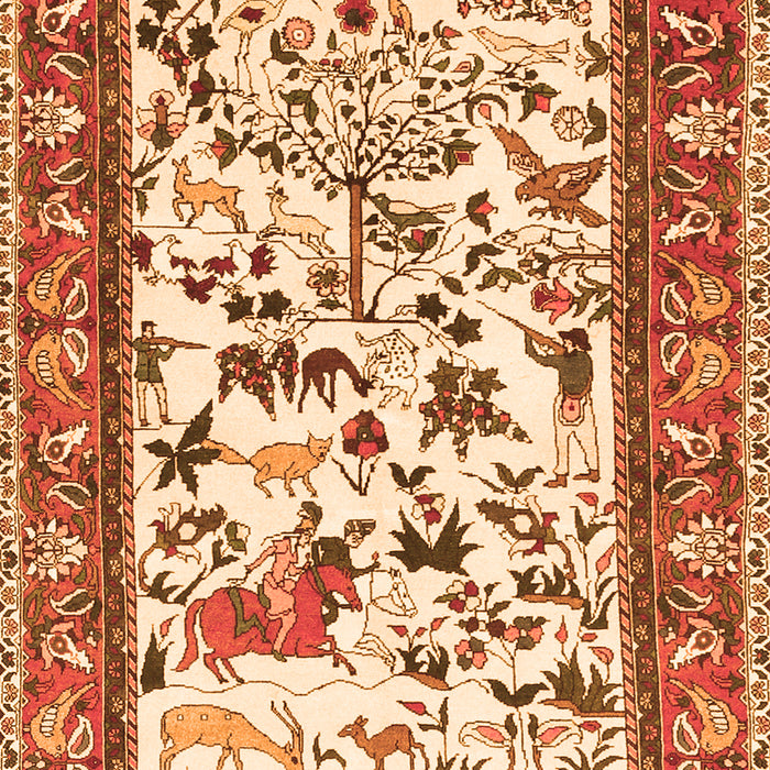Animal Orange Traditional Rug, tr1097org