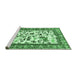 Sideview of Machine Washable Animal Emerald Green Traditional Area Rugs, wshtr1097emgrn