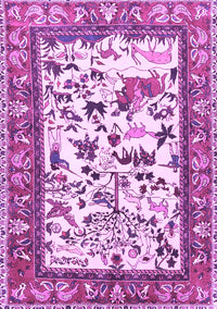 Animal Purple Traditional Rug, tr1097pur