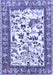 Machine Washable Animal Blue Traditional Rug, wshtr1097blu