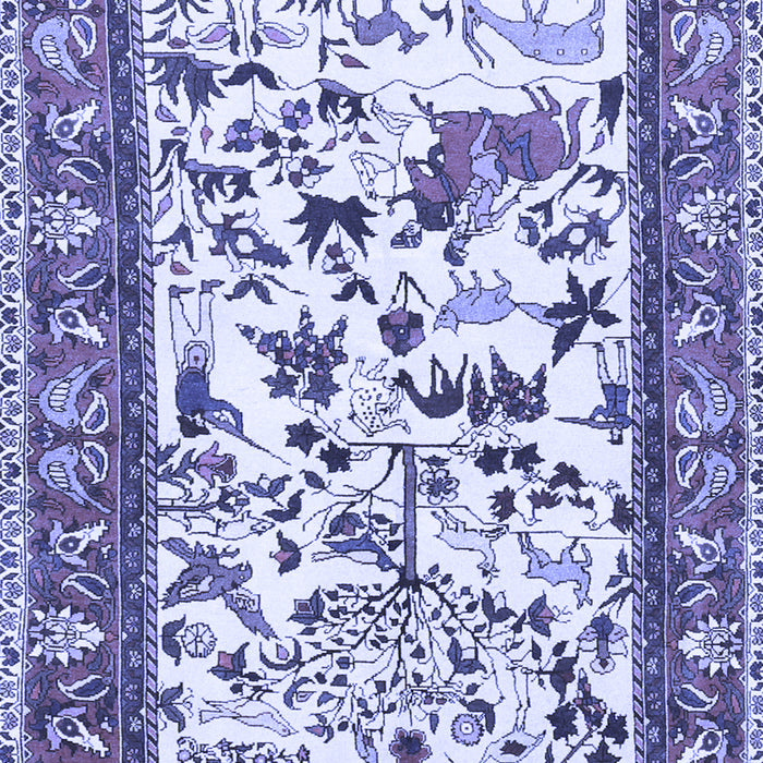 Animal Blue Traditional Rug, tr1097blu