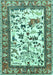 Machine Washable Animal Turquoise Traditional Area Rugs, wshtr1097turq