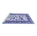 Sideview of Machine Washable Animal Blue Traditional Rug, wshtr1097blu