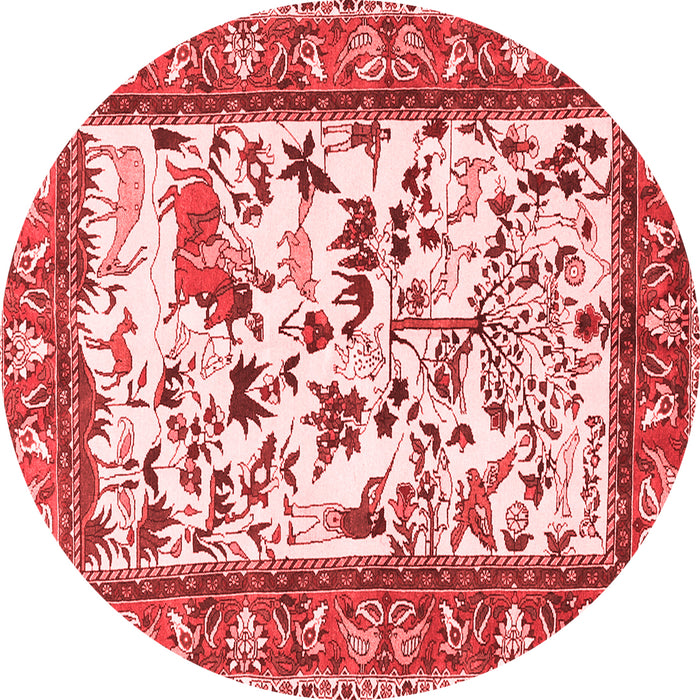 Animal Red Traditional Rug, tr1097red