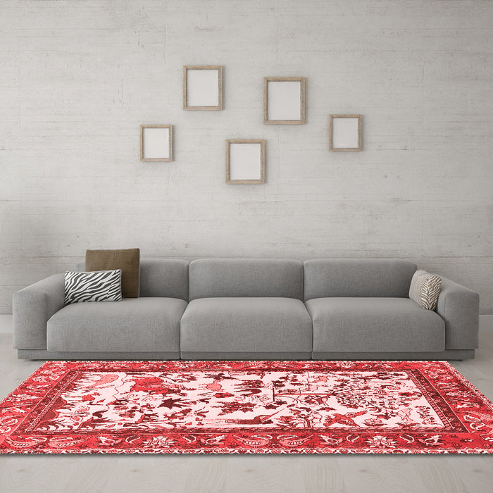 Traditional Red Washable Rugs