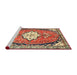 Sideview of Machine Washable Traditional Fire Brick Red Rug, wshtr1098