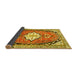 Sideview of Medallion Yellow Traditional Rug, tr1098yw